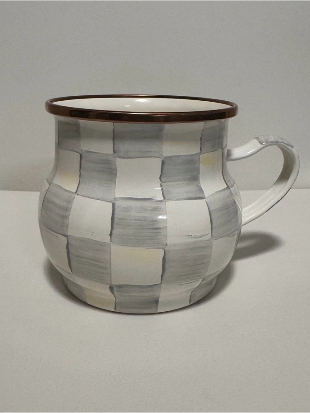 Mackenzie Childs sterling check mug